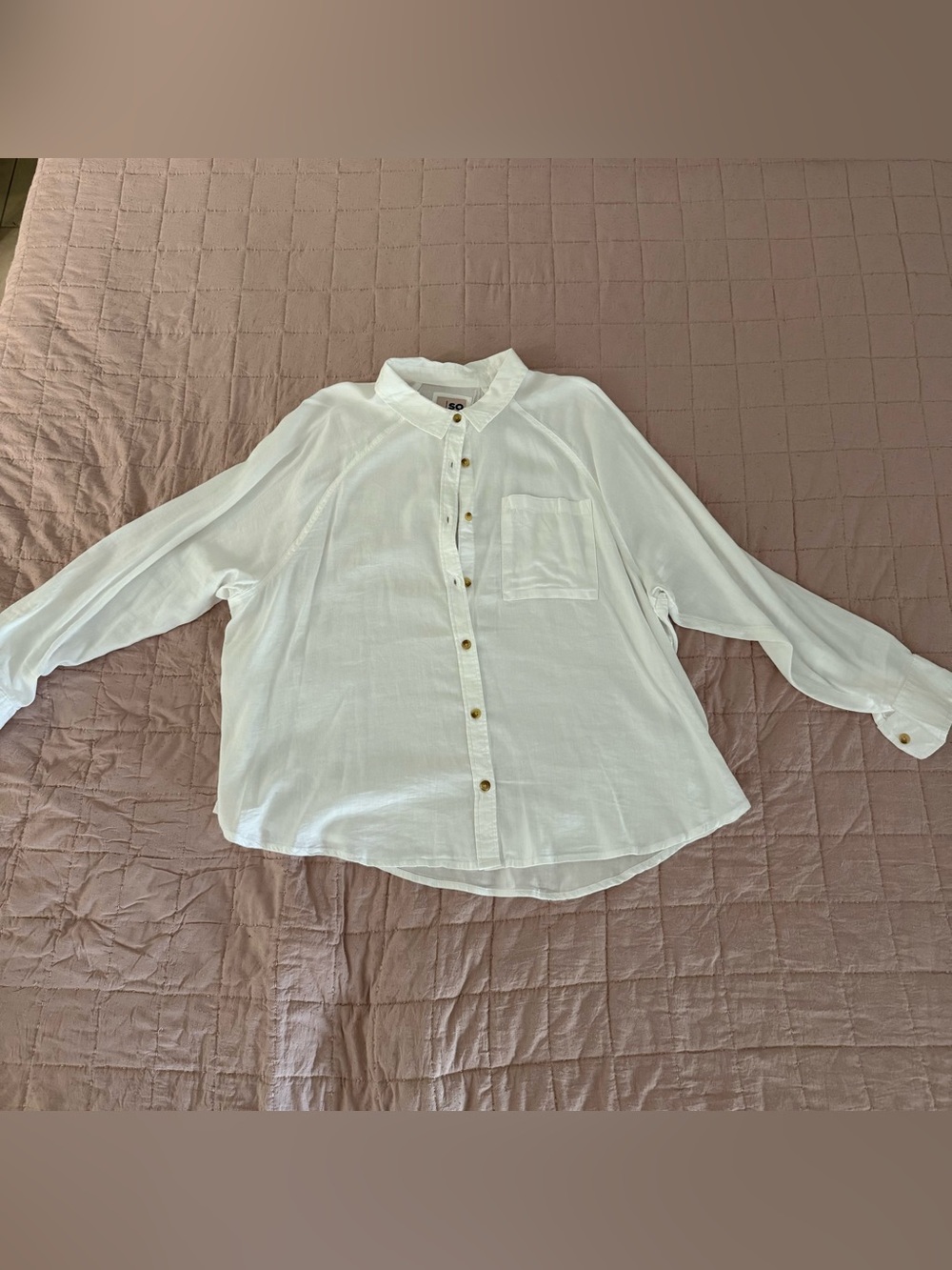 SO White Women's Button-Down Shirt with Chest Pocket